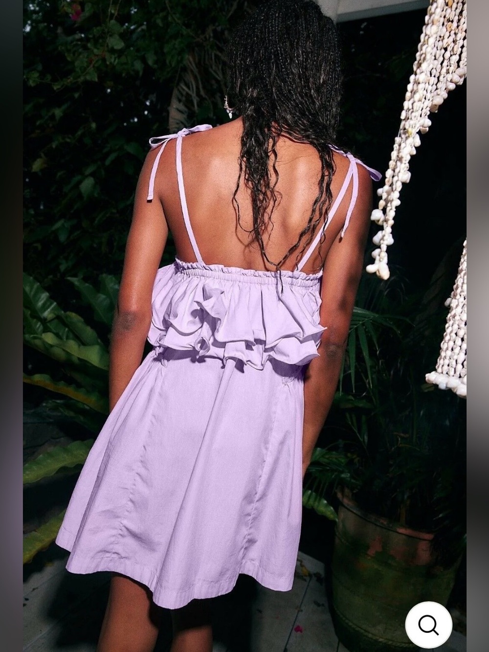 Free People Have A Thing For You Mini Dress detachable Straps Purple Size M NWT - Picture 3 of 10